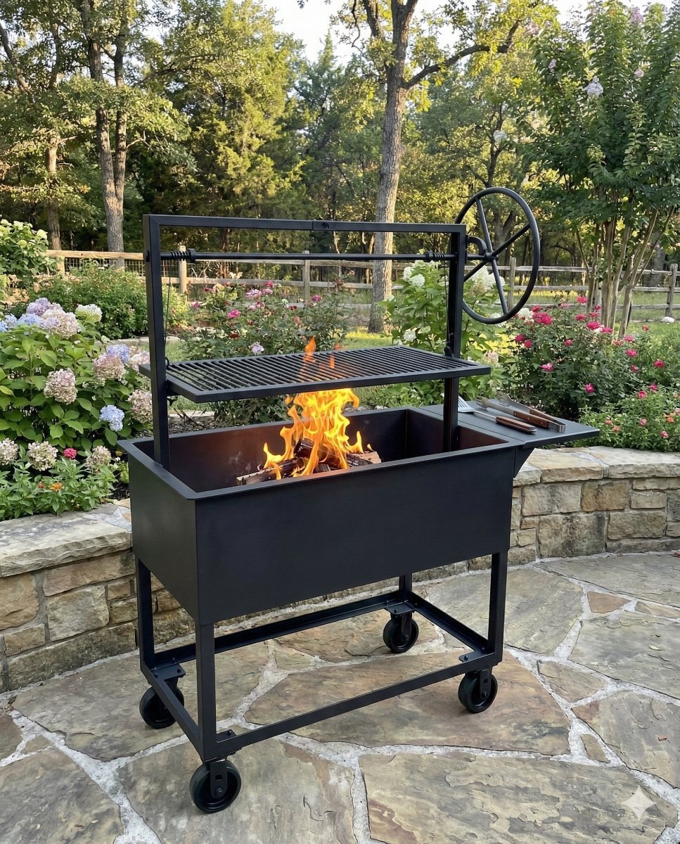 NorCal Ovenworks #4776 Portable Santa Maria Grill With Casters