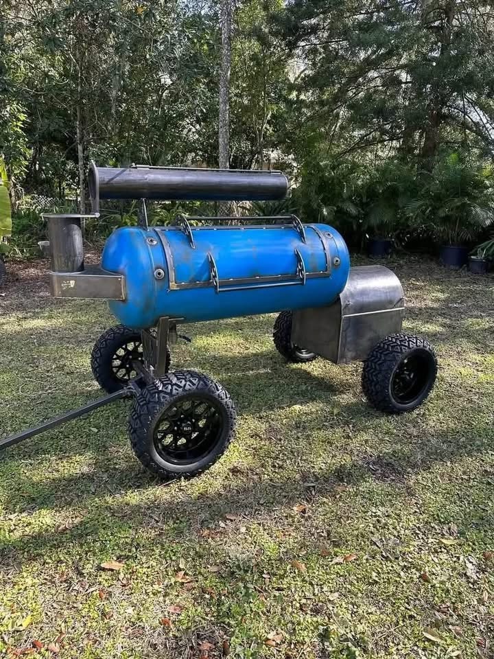 120 gallon bbq smoker double racks